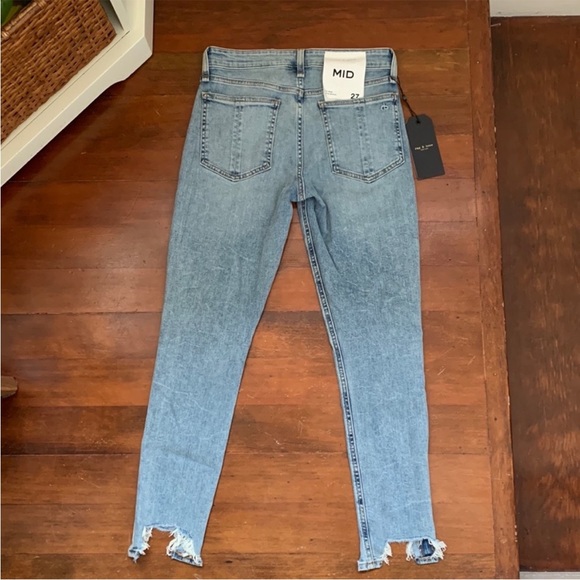 NWT rag & bone Cate Mid-Rise Skinny Thunderbird
Slim Fit Ankle Acid Indigo Jeans - Picture 2 of 16